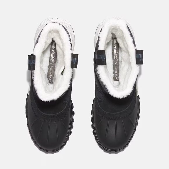 NEW TIMBERLAND Mid Pull On Waterproof Snow Boots black for women 663mn - Picture 2 of 9